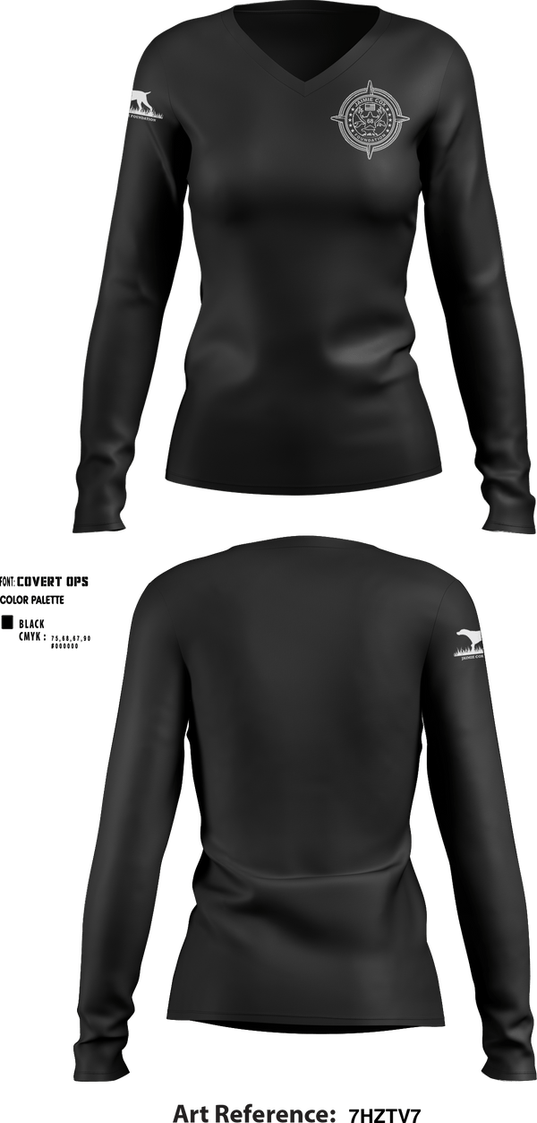 Women's Long Sleeve Vneck Shirt, Jaimie Cox Foundation, , Teamtime, Team time, sublimation, custom sports apparel, team uniforms, spirit wear, spiritwear, sports uniforms, custom shirts, team store, custom team store, fundraiser sports, apparel fundraiser