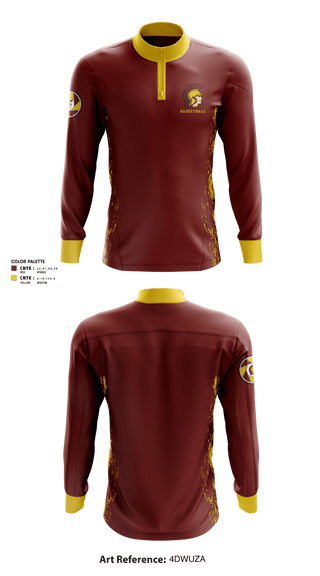 Quarter Zip Jacket, Baker High School Basketball, Women's Basketball, Teamtime, Team time, sublimation, custom sports apparel, team uniforms, spirit wear, spiritwear, sports uniforms, custom shirts, team store, custom team store, fundraiser sports, apparel fundraiser