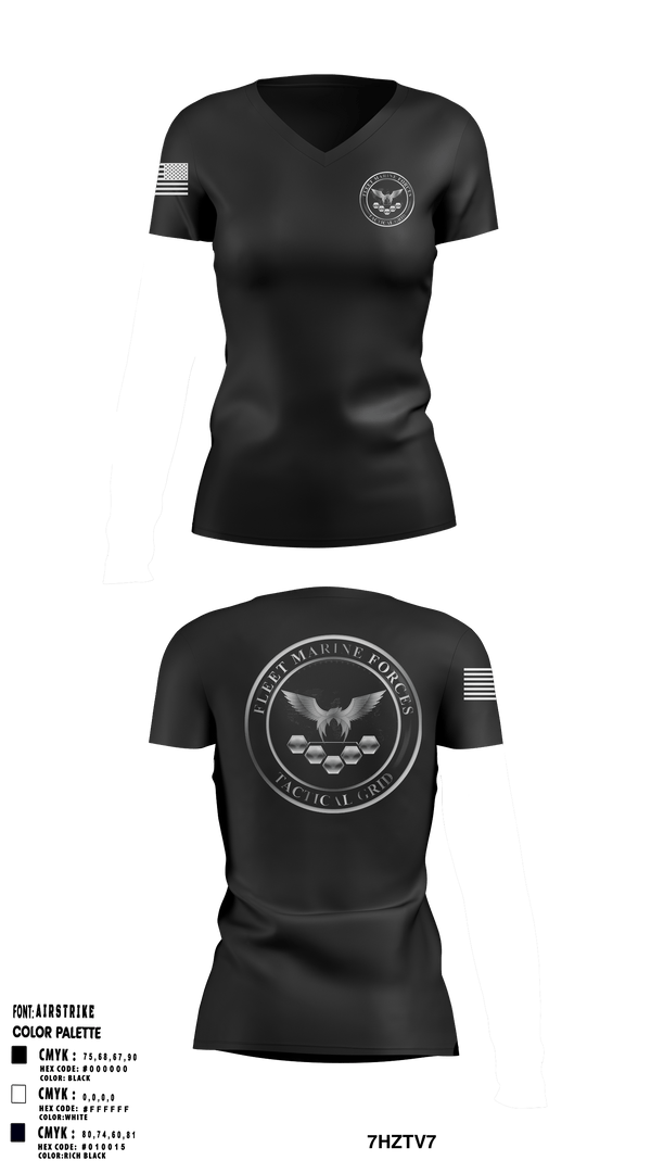 Women's Short Sleeve Vneck Shirt, , Marines, Teamtime, Team time, sublimation, custom sports apparel, team uniforms, spirit wear, spiritwear, sports uniforms, custom shirts, team store, custom team store, fundraiser sports, apparel fundraiser