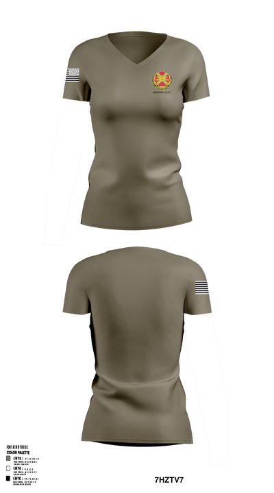 USAG Fort Sill 33635328 Women's Short Sleeve V-neck Shirt - 50