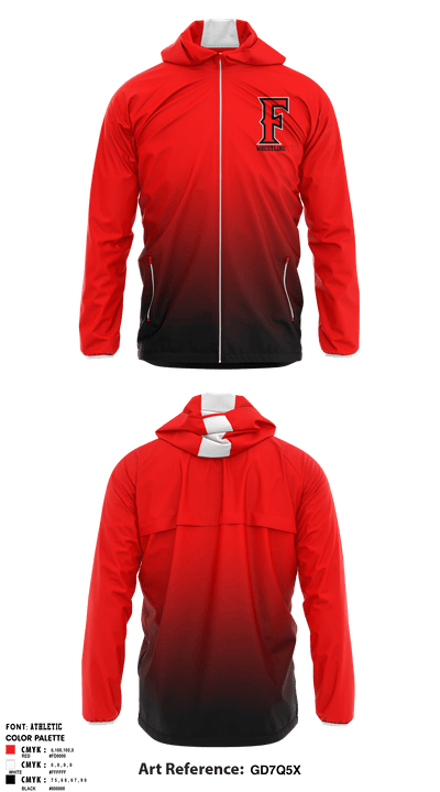 Frontier Senior High School Wrestling 68856248 Windbreaker - 2
