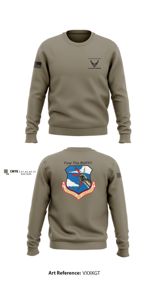 Crew Neck Sweatshirt, 11th Bomb Sqadron, Air Force, Teamtime, Team time, sublimation, custom sports apparel, team uniforms, spirit wear, spiritwear, sports uniforms, custom shirts, team store, custom team store, fundraiser sports, apparel fundraiser