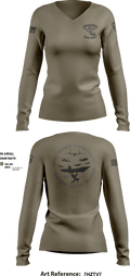 STAGING FACILITY 22010365 Women's Long Sleeve V-neck Shirt - 2