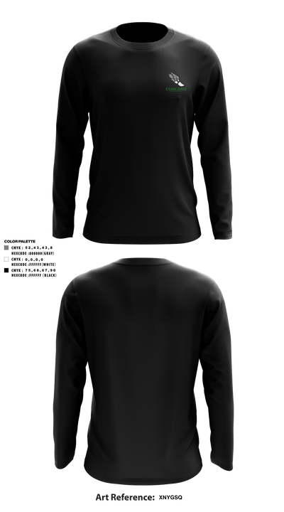 Concord High School Track 53059740 Long Sleeve Performance Shirt - 9