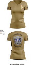 345th MCGA 98196690 Women's Short Sleeve V-neck Shirt - 8