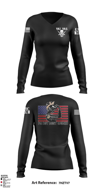 Yat Yas 1569351 Women's Long Sleeve V-neck Shirt - 1