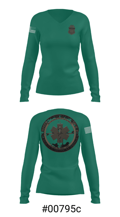 Border Patrol 70763119 Women's Long Sleeve V-neck Shirt - 37
