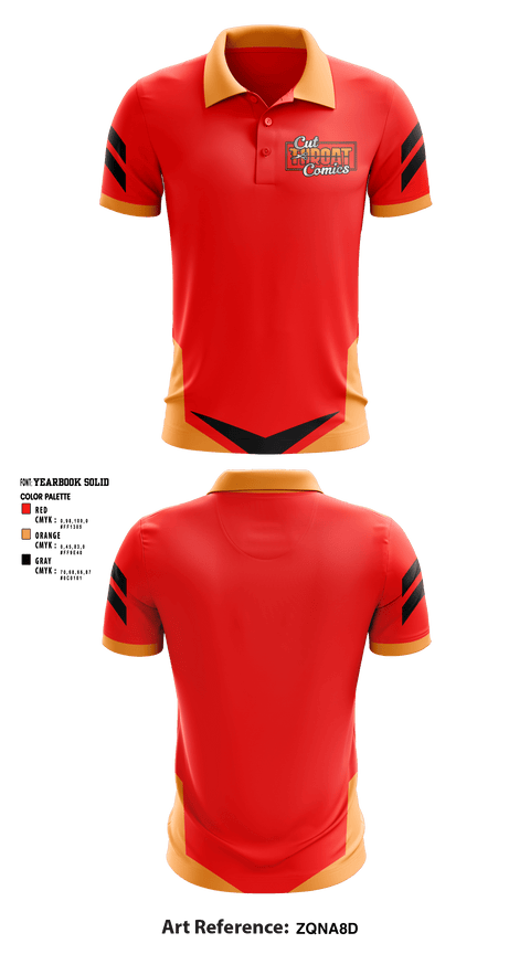 Short Sleeve Performance Polo, Cut Throat Comics, , Teamtime, Team time, sublimation, custom sports apparel, team uniforms, spirit wear, spiritwear, sports uniforms, custom shirts, team store, custom team store, fundraiser sports, apparel fundraiser