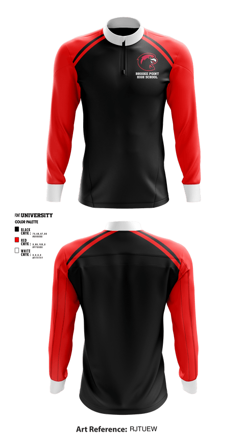 Quarter Zip Jacket, Brooke Point High School Basketball, Men's Basketball, Teamtime, Team time, sublimation, custom sports apparel, team uniforms, spirit wear, spiritwear, sports uniforms, custom shirts, team store, custom team store, fundraiser sports, apparel fundraiser