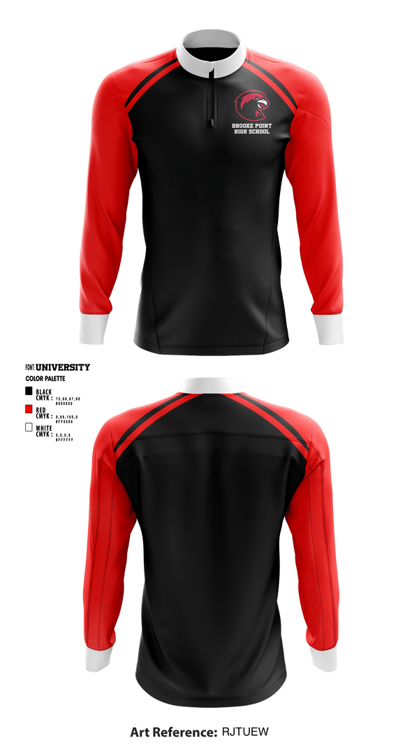 Quarter Zip Jacket, Brooke Point High School Basketball, Men's Basketball, Teamtime, Team time, sublimation, custom sports apparel, team uniforms, spirit wear, spiritwear, sports uniforms, custom shirts, team store, custom team store, fundraiser sports, apparel fundraiser