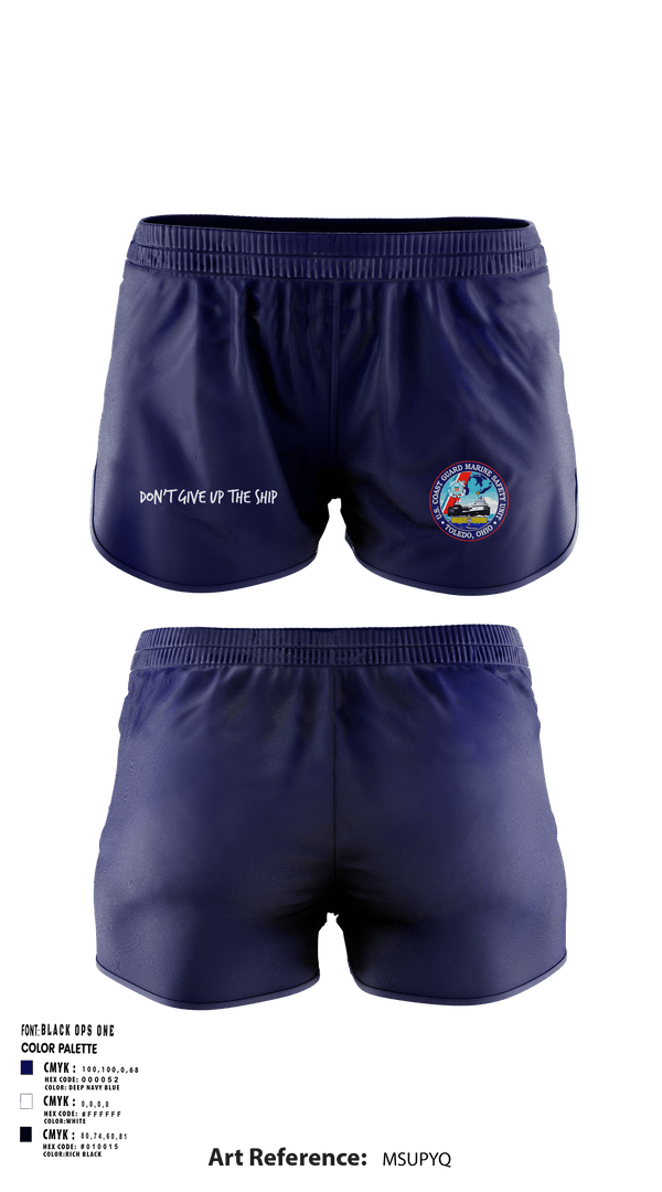 Women's Shorts, MSU Toledo, Coast Guard, Teamtime, Team time, sublimation, custom sports apparel, team uniforms, spirit wear, spiritwear, sports uniforms, custom shirts, team store, custom team store, fundraiser sports, apparel fundraiser