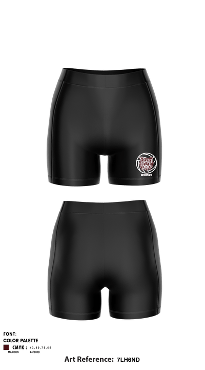 West Bridgewater High School Volleyball 90318455 Women's Compression Shorts - 4