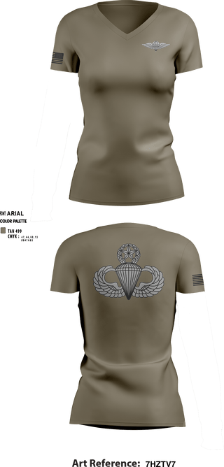 Women's Short Sleeve Vneck Shirt, , Army, Teamtime, Team time, sublimation, custom sports apparel, team uniforms, spirit wear, spiritwear, sports uniforms, custom shirts, team store, custom team store, fundraiser sports, apparel fundraiser