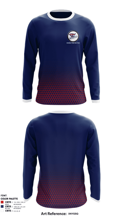 Colonials Track and Field 57472743 Long Sleeve Performance Shirt - 2