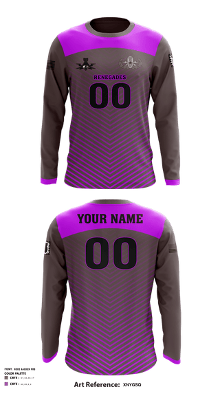 Long Sleeve Performance Shirt, RENEGADES, Football, Teamtime, Team time, sublimation, custom sports apparel, team uniforms, spirit wear, spiritwear, sports uniforms, custom shirts, team store, custom team store, fundraiser sports, apparel fundraiser