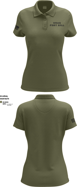 Women's Short Sleeve Performance Polo, , Army, Teamtime, Team time, sublimation, custom sports apparel, team uniforms, spirit wear, spiritwear, sports uniforms, custom shirts, team store, custom team store, fundraiser sports, apparel fundraiser