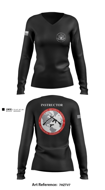 Firearms Training Unit 93026000 Women's Long Sleeve V-neck Shirt - 1