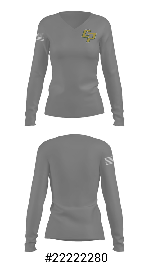 Women's Long Sleeve Vneck Shirt, Comstock Park High School Golf, Golf, Teamtime, Team time, sublimation, custom sports apparel, team uniforms, spirit wear, spiritwear, sports uniforms, custom shirts, team store, custom team store, fundraiser sports, apparel fundraiser