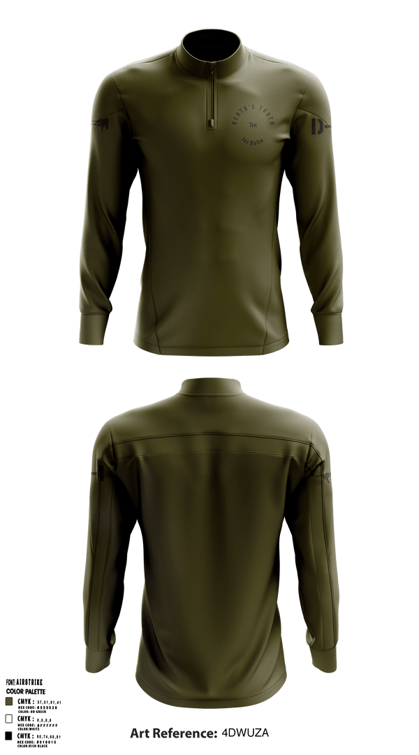 Quarter Zip Jacket, , Army, Teamtime, Team time, sublimation, custom sports apparel, team uniforms, spirit wear, spiritwear, sports uniforms, custom shirts, team store, custom team store, fundraiser sports, apparel fundraiser