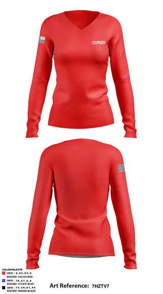 Women's Long Sleeve Vneck Shirt, , Army, Teamtime, Team time, sublimation, custom sports apparel, team uniforms, spirit wear, spiritwear, sports uniforms, custom shirts, team store, custom team store, fundraiser sports, apparel fundraiser