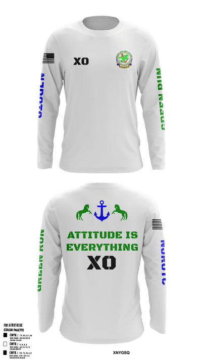 Green Run High School NJROTC 48143942 Long Sleeve Performance Shirt - 67