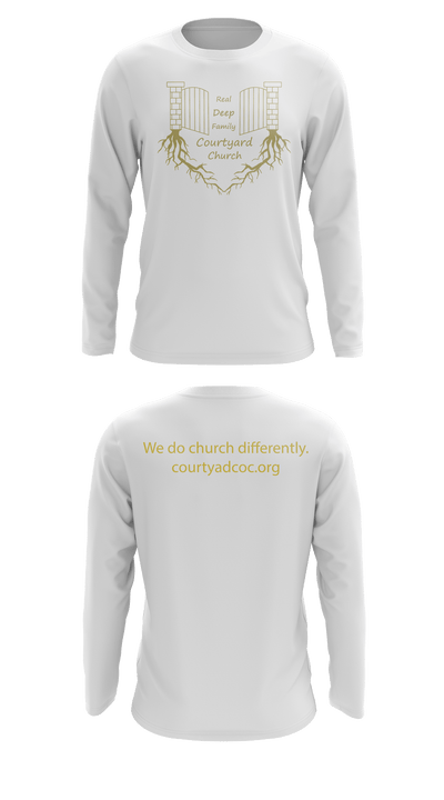 Courtyard Chuch 37286717 Long Sleeve Performance Shirt - 34