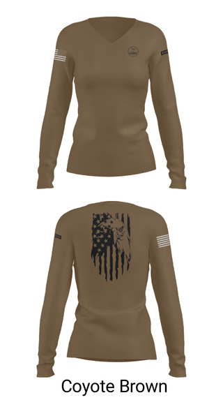 Women's Long Sleeve Vneck Shirt, , National Guard, Teamtime, Team time, sublimation, custom sports apparel, team uniforms, spirit wear, spiritwear, sports uniforms, custom shirts, team store, custom team store, fundraiser sports, apparel fundraiser
