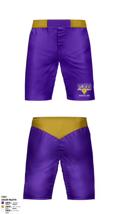 Flandreau High School Wrestling 22666731 Fight Shorts - 1