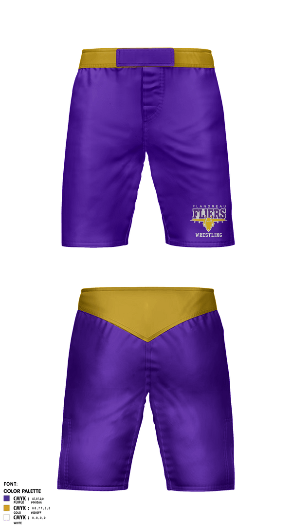 Fight Shorts, Flandreau High School Wrestling, Wrestling, Teamtime, Team time, sublimation, custom sports apparel, team uniforms, spirit wear, spiritwear, sports uniforms, custom shirts, team store, custom team store, fundraiser sports, apparel fundraiser