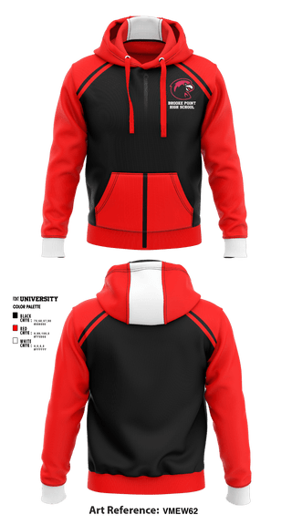 Zip Hoodie, Brooke Point High School Basketball, Men's Basketball, Teamtime, Team time, sublimation, custom sports apparel, team uniforms, spirit wear, spiritwear, sports uniforms, custom shirts, team store, custom team store, fundraiser sports, apparel fundraiser