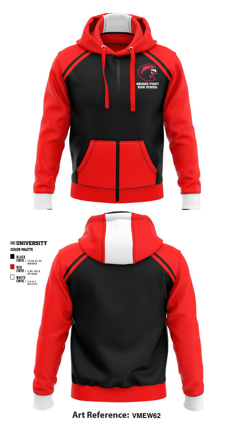 Zip Hoodie, Brooke Point High School Basketball, Men's Basketball, Teamtime, Team time, sublimation, custom sports apparel, team uniforms, spirit wear, spiritwear, sports uniforms, custom shirts, team store, custom team store, fundraiser sports, apparel fundraiser