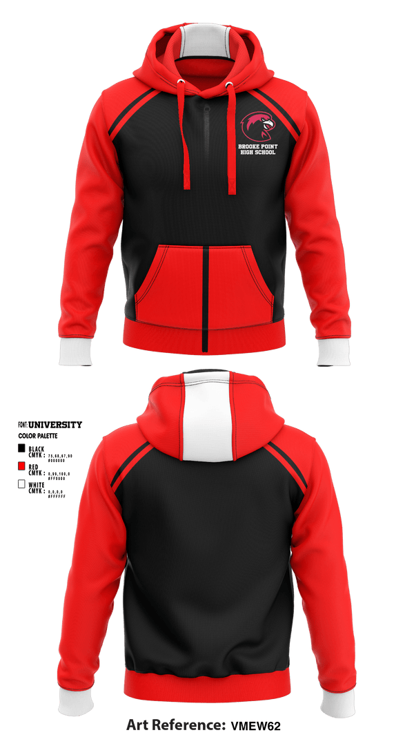 Zip Hoodie, Brooke Point High School Basketball, Men's Basketball, Teamtime, Team time, sublimation, custom sports apparel, team uniforms, spirit wear, spiritwear, sports uniforms, custom shirts, team store, custom team store, fundraiser sports, apparel fundraiser