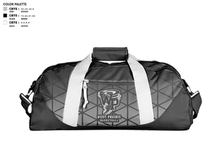 Duffle Bag, West Prairie Senior High School Basketball, Women's Basketball, Teamtime, Team time, sublimation, custom sports apparel, team uniforms, spirit wear, spiritwear, sports uniforms, custom shirts, team store, custom team store, fundraiser sports, apparel fundraiser