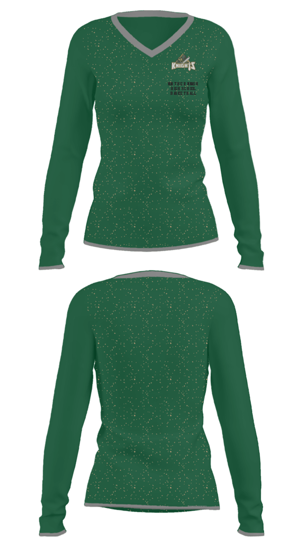 Women's Long Sleeve Vneck Shirt, Northern Nash High School Basketball, Women's Basketball, Teamtime, Team time, sublimation, custom sports apparel, team uniforms, spirit wear, spiritwear, sports uniforms, custom shirts, team store, custom team store, fundraiser sports, apparel fundraiser