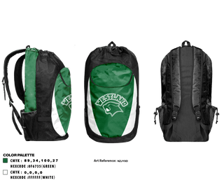 Gear Bag, Westland High School, Spirit Store, Teamtime, Team time, sublimation, custom sports apparel, team uniforms, spirit wear, spiritwear, sports uniforms, custom shirts, team store, custom team store, fundraiser sports, apparel fundraiser