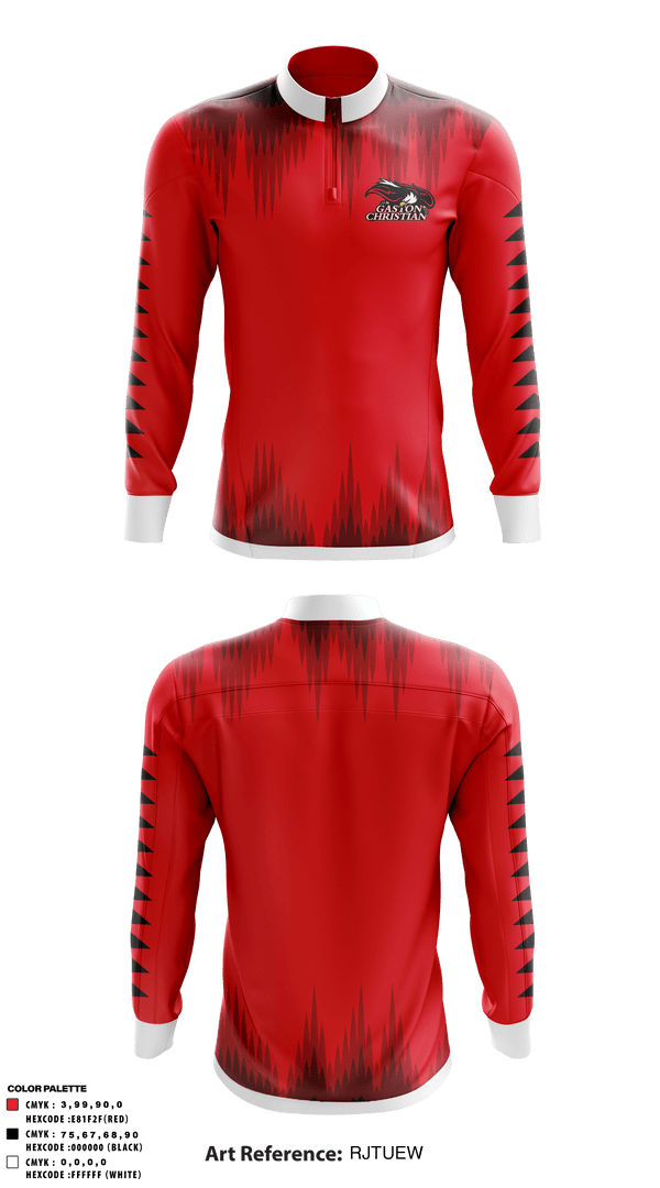 Quarter Zip Jacket, Gaston Christian School Basketball, Men's Basketball, Teamtime, Team time, sublimation, custom sports apparel, team uniforms, spirit wear, spiritwear, sports uniforms, custom shirts, team store, custom team store, fundraiser sports, apparel fundraiser