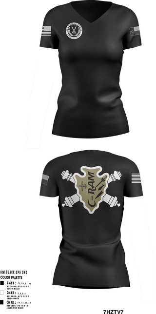 Women's Short Sleeve Vneck Shirt, 3133FABJ, Army, Teamtime, Team time, sublimation, custom sports apparel, team uniforms, spirit wear, spiritwear, sports uniforms, custom shirts, team store, custom team store, fundraiser sports, apparel fundraiser