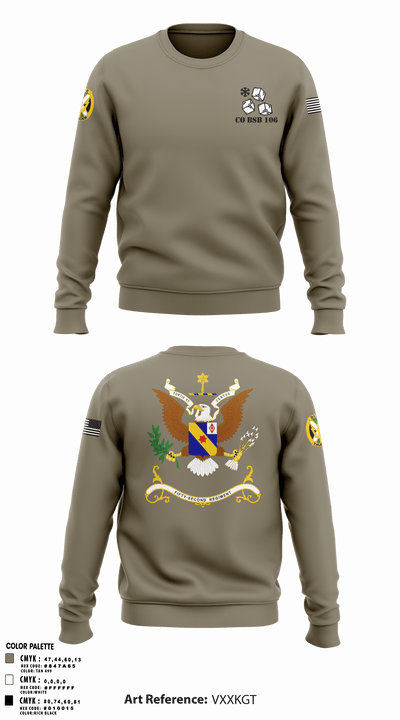 1-155th Dixie Thunder 83572891 Crew Neck Sweatshirt - 4