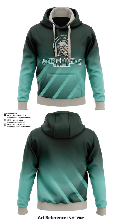 John S Battle High School Soccer 24633224 Hoodie - 1