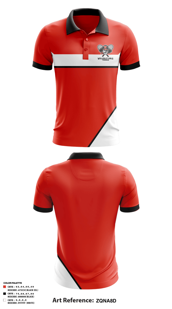 Short Sleeve Performance Polo, Wellesley Girls Tennis, Tennis, Teamtime, Team time, sublimation, custom sports apparel, team uniforms, spirit wear, spiritwear, sports uniforms, custom shirts, team store, custom team store, fundraiser sports, apparel fundraiser