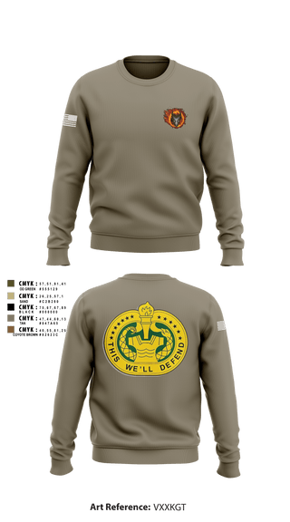 Crew Neck Sweatshirt, , Army, Teamtime, Team time, sublimation, custom sports apparel, team uniforms, spirit wear, spiritwear, sports uniforms, custom shirts, team store, custom team store, fundraiser sports, apparel fundraiser