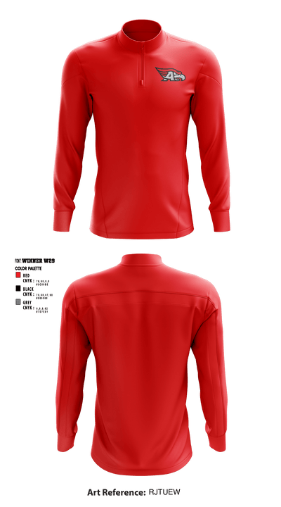 Allentown High School Cross Country 36691106 Quarter Zip Jacket - 1