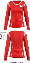 Tuckerman High School Basketball 26819217 Women's Long Sleeve V-neck Shirt - 1