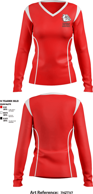 Women's Long Sleeve Vneck Shirt, Tuckerman High School Basketball, Women's Basketball, Teamtime, Team time, sublimation, custom sports apparel, team uniforms, spirit wear, spiritwear, sports uniforms, custom shirts, team store, custom team store, fundraiser sports, apparel fundraiser