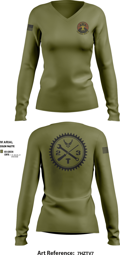 Women's Long Sleeve Vneck Shirt, 21 STS, Air Force, Teamtime, Team time, sublimation, custom sports apparel, team uniforms, spirit wear, spiritwear, sports uniforms, custom shirts, team store, custom team store, fundraiser sports, apparel fundraiser