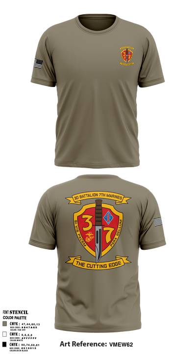 3rd Battalion 7th Marines 15959701 Short Sleeve Performance Shirt - 1