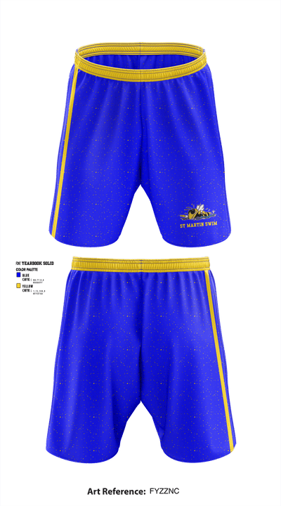 St Martin High School Swimming 70383314 Athletic Shorts With Pockets - 1