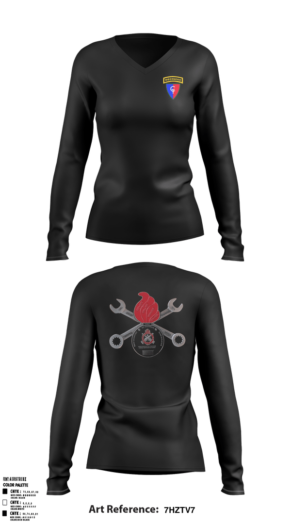 Women's Long Sleeve Vneck Shirt, , National Guard, Teamtime, Team time, sublimation, custom sports apparel, team uniforms, spirit wear, spiritwear, sports uniforms, custom shirts, team store, custom team store, fundraiser sports, apparel fundraiser
