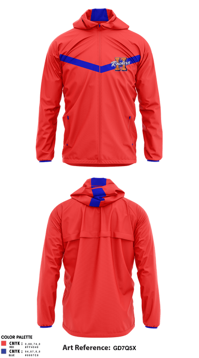 William Henry Harrison High School Cheer 60783078 Windbreaker - 2
