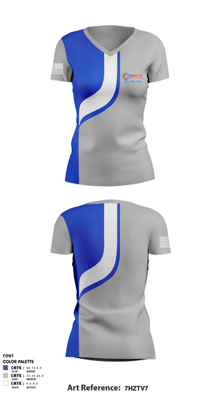 Women's Short Sleeve Vneck Shirt, Neal's Lawn Service, , Teamtime, Team time, sublimation, custom sports apparel, team uniforms, spirit wear, spiritwear, sports uniforms, custom shirts, team store, custom team store, fundraiser sports, apparel fundraiser
